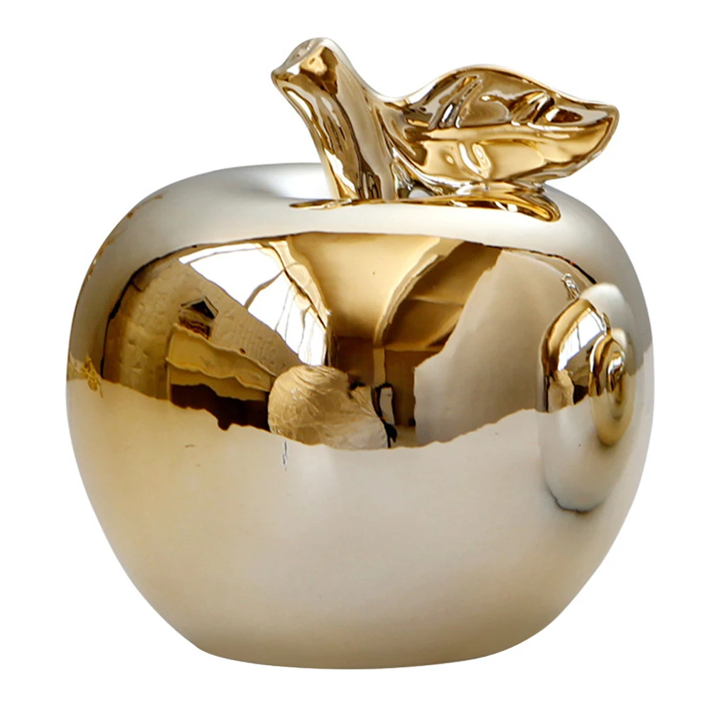 

1Pc Apple Shaped Ceramics Ornament Creative Desktop Decor Chic Christmas Gift