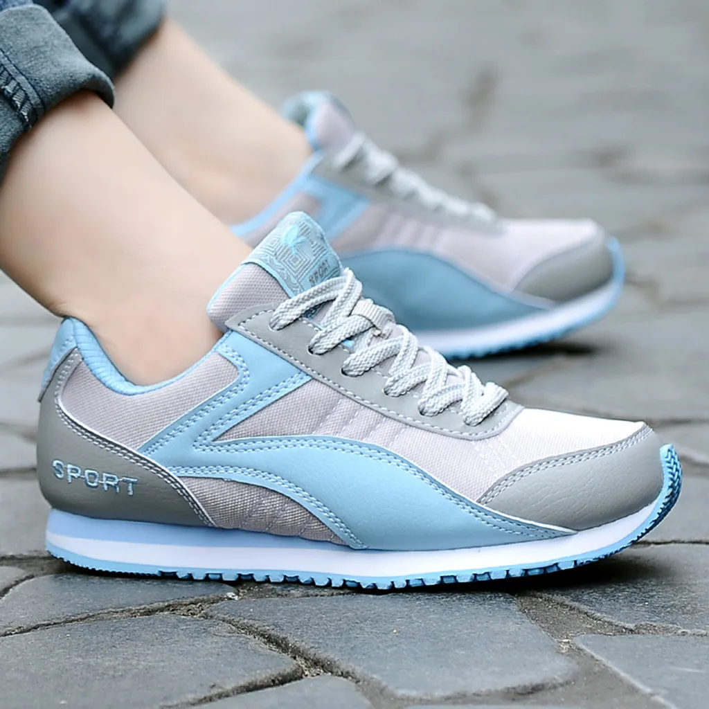 Женские кроссовки модные повседневные дышащие на шнуровке спортивные для бега