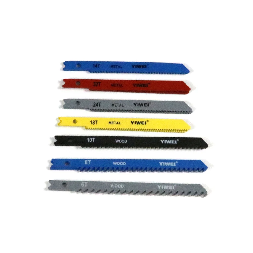 

Jig Saw Blade 7pcs D Type Set Jig Saw Blade Cork Metal Fast Cutting Saw Blade Woodworking Special Saw Blade