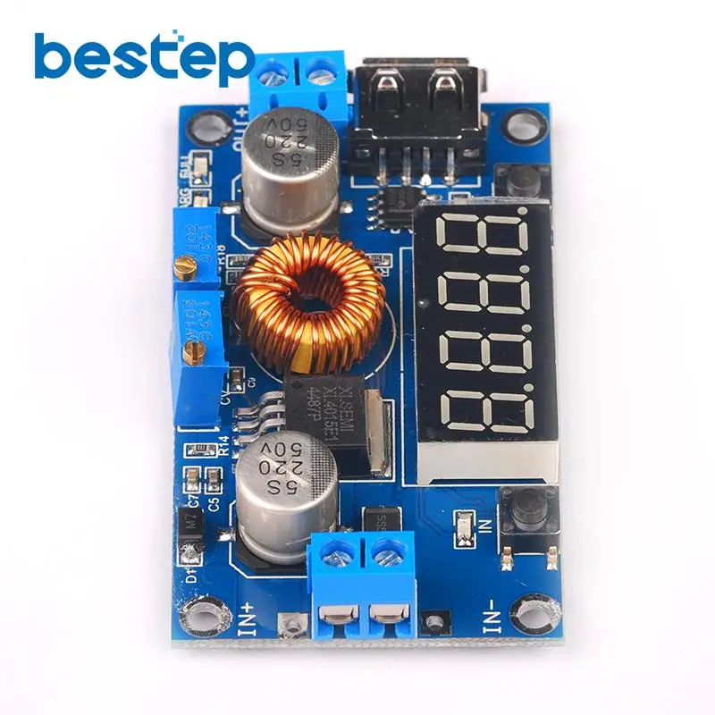 USB-понижающий преобразователь для аккумулятора с вольтметром амперметром |