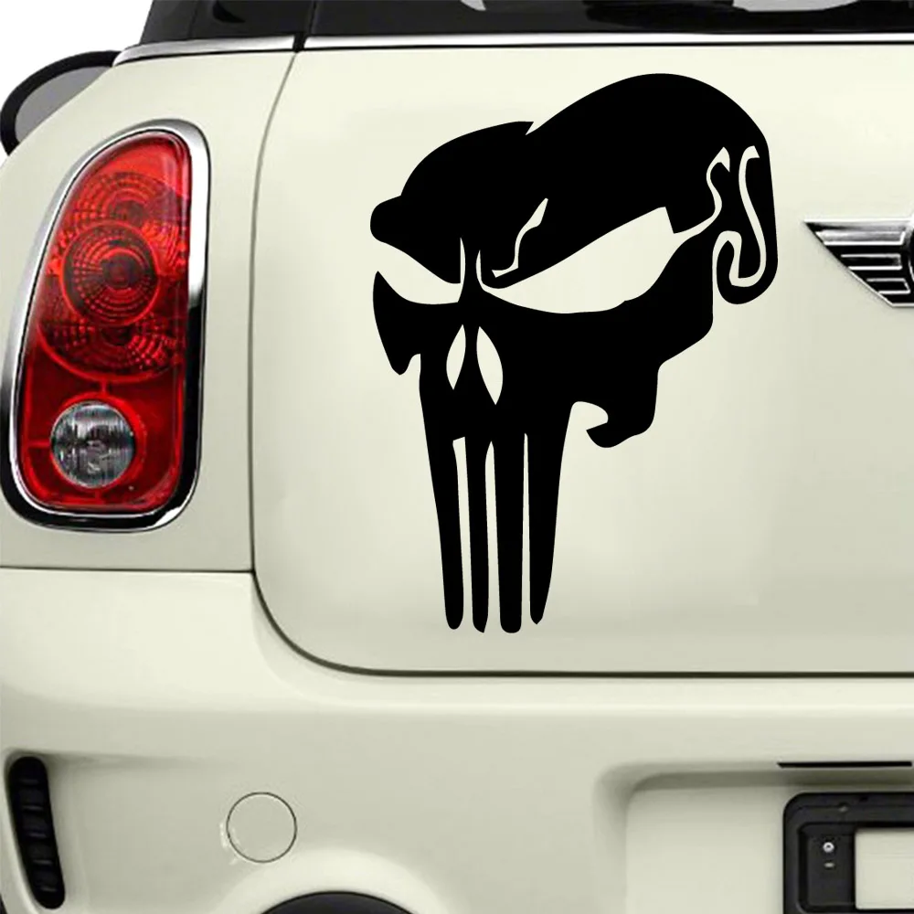 

Cartoon Punisher Car Sticker Car Both Body Stickers Decal Car Wrap Vinyl Film Automobiles Products Car Accessories