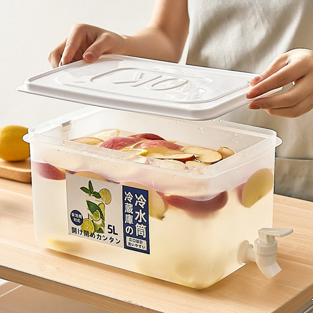 

Refrigerator Cold Kettle with Faucet Cold Water Bottle Teapot Fruit Lemonade Juice Container Restaurant Canteen Tools