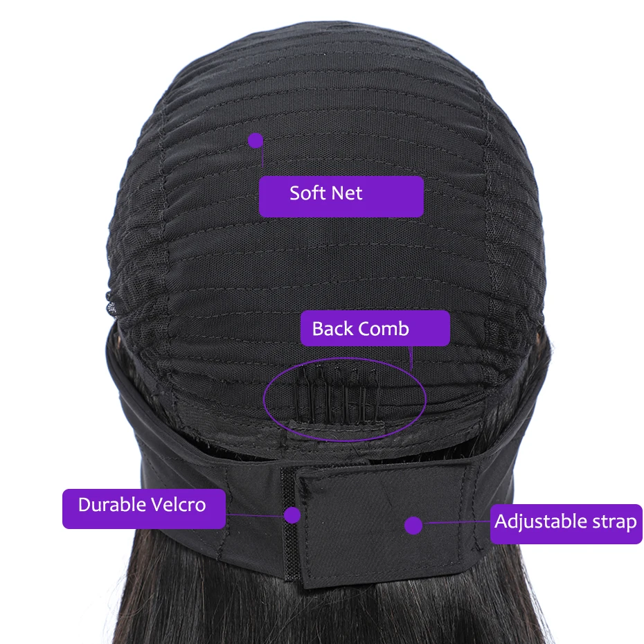 

Human Hair Wigs Afro Kinky Curly Headband Wig For Black Women No Lace No Glue Scarf Wig Brazilian Curly Human Hair