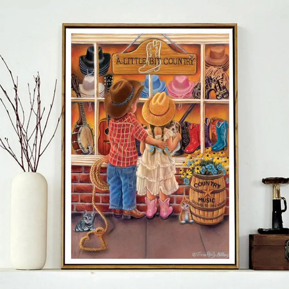 Детский узор 5D сделай сам полностью алмазная вышивка крестиком мозаика