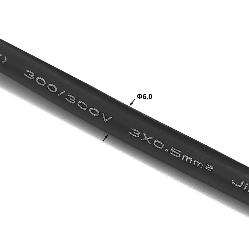 3 контактный водонепроницаемый удлинитель питания 1 м кабель 0 5 мм электрические