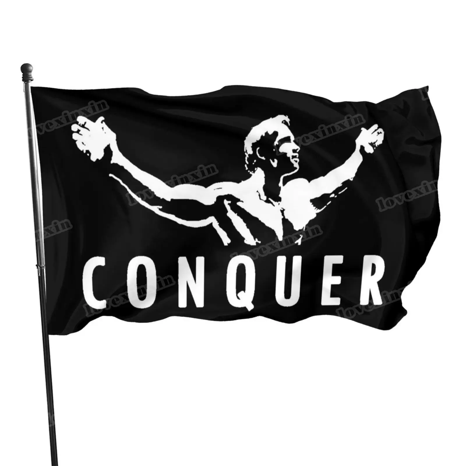 

CONQUER Flag Arnold Schwarzenegger Inspirational Office Gym Wall Decoration 90X150cm Banner Banner