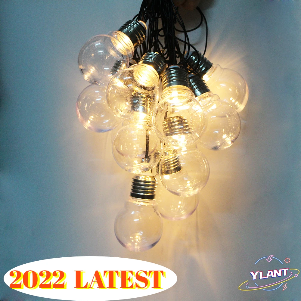 

YLANT 5m/10m Led Wedding String Fairy Light Christmas 5cm Globe Bulb Festival Lights Garland For Party Outdoor Home Decoration