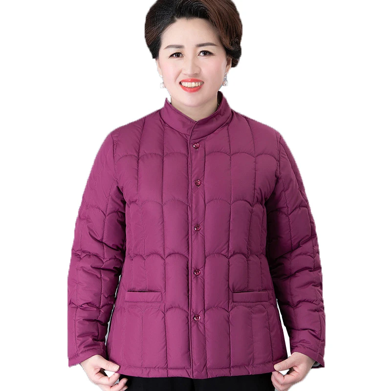 

5XL размера плюс пальто среднего возраста и пожилых женщин хлопковое пальто Зимние однобортные куртки, теплые парки, пальто 2020