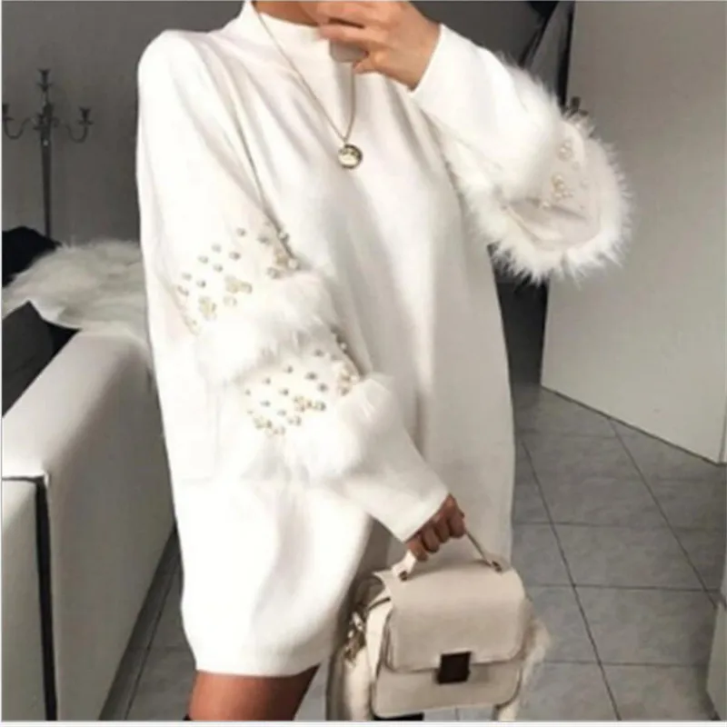 2021 Female Knitted O-neck New Fashion Pullovers Long Sleeve Autumn And Winter Sweater | Женская одежда