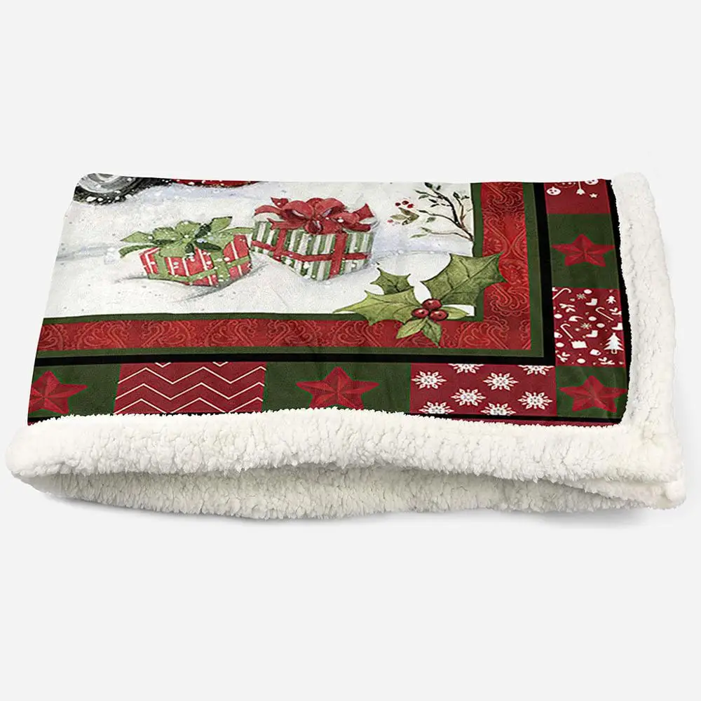 ONGLYP 3D Счастливого Рождества подстежка на искусственном меху Одеяло удобные