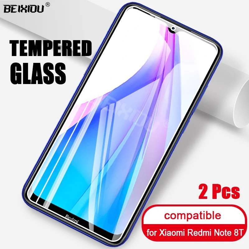 2 шт Полное закаленное стекло для Xiaomi Redmi Note 8T защита экрана закаленное стекло для Redmi Note 8T защитная пленка