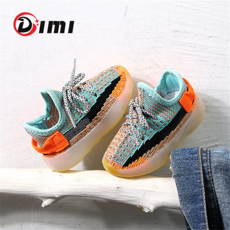 DIMI 2023 Spring Baby Soft Toddler Shoes Breathable Knitting