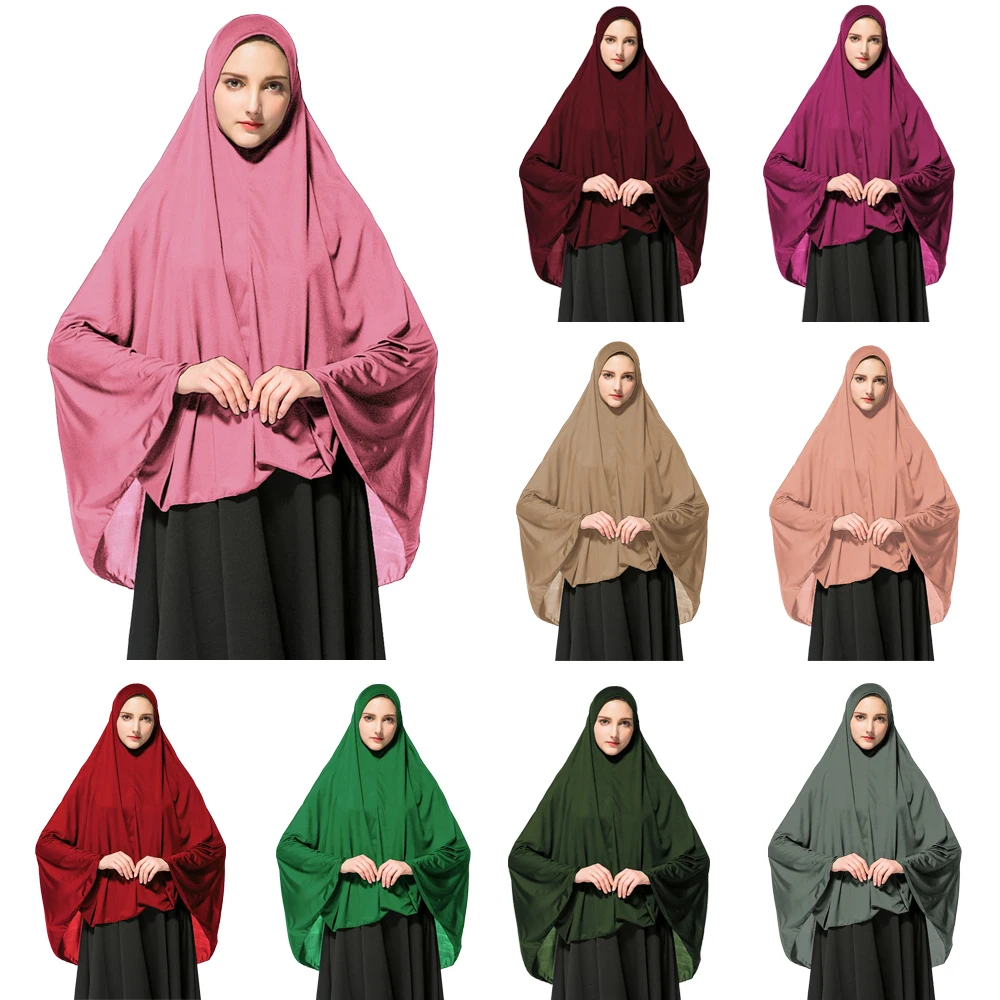 Мусульманских женщин молитва длинный шарф хиджаб джилбаба Исламская большой накладные платье полное покрытие одежда Рамадан жен арабское ...