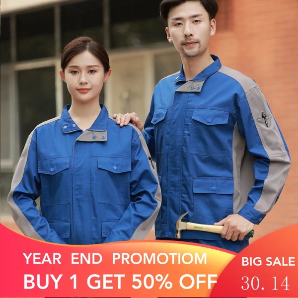 

Autumn and Winter Overalls Suit Men's Long-Sleeved Shirt Factory Workshop Workers Work Labor Protection Clothing Wear-Resistant