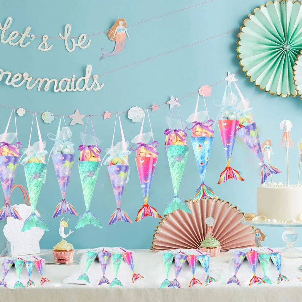 Подарочные коробки для маленькой Русалочки воздушные шары вечеринки детей | Дом