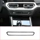 Автомобильная наклейка для BMW 3 серии G20 2019-20, настоящая углеволоконная 3D наклейка, центральное управление громкостью, рамка, отделка, аксессуары для интерьера автомобиля