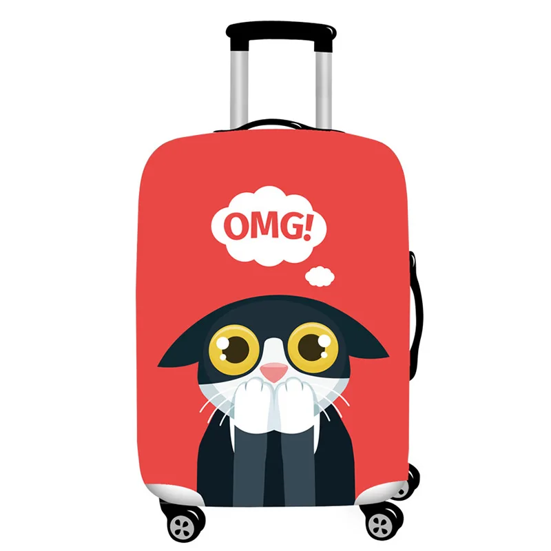 P Luggage cover Эластичные Защитные чехлы для багажа с животным узором, Чехол для багажа, подходит для 18-32 дюймов, пылезащитный чехол для чемодана, аксессуары для путешествий - Цвет: P Luggage cover