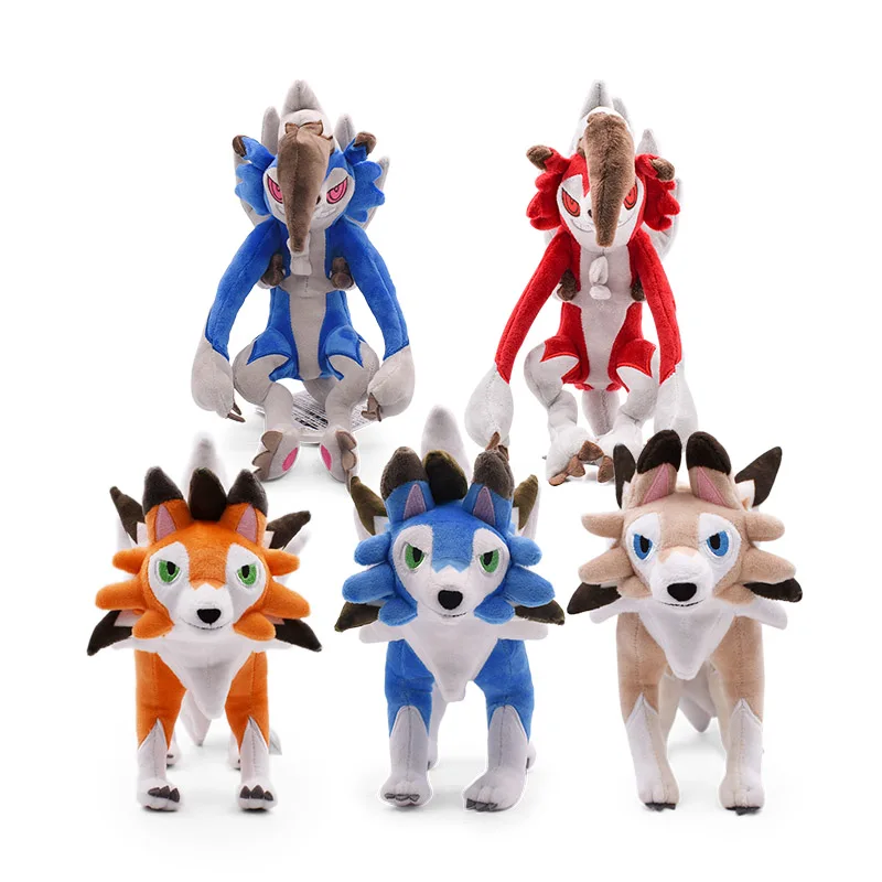 25 30 см солнце/луна Alola Solgaleo Lunala Lycanroc плюшевая игрушка Мягкое Животное кукла из