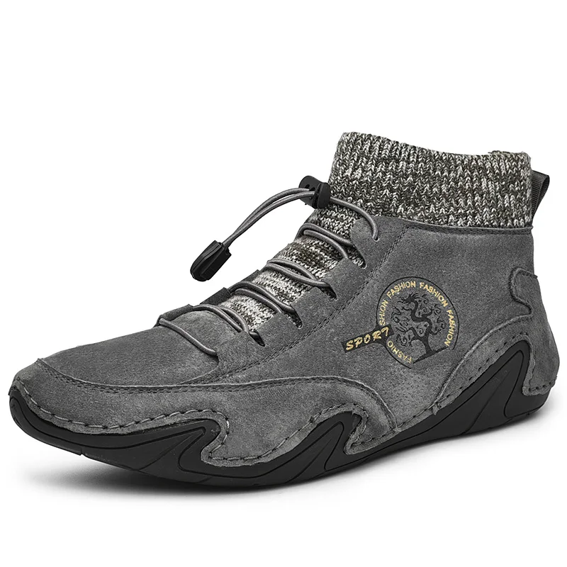 

Winter Octopus Casual Leather Running Shoes Peas Men Cotton Sneakers Shoes Soft Sole Travel High-Waisted Snow Boots Sport Shoes