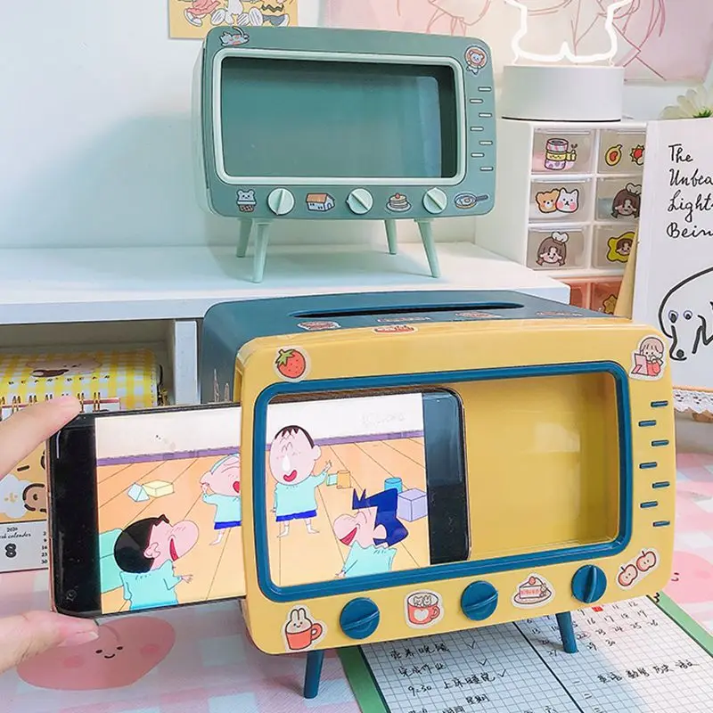 nordic minimalist retro desk tv tissue box living room creative multifunctional heightened base phone slot rack home bedroom free global shipping