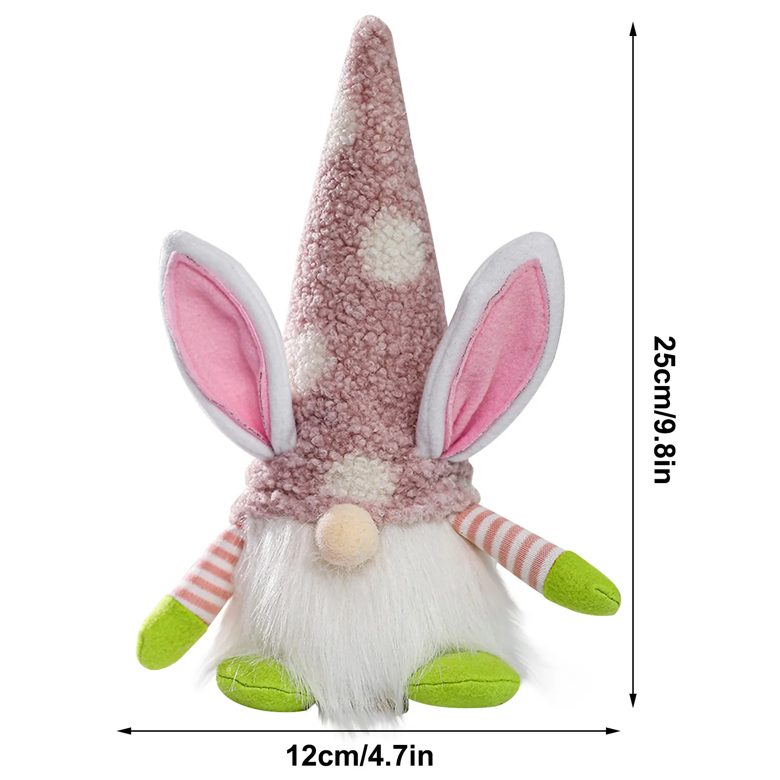 

Easter LED Luminous Long Ears Long Beard Dwarf Bunny Doll Room Decoration Ornaments Faceless Color Doll Children's Toys Juguetes