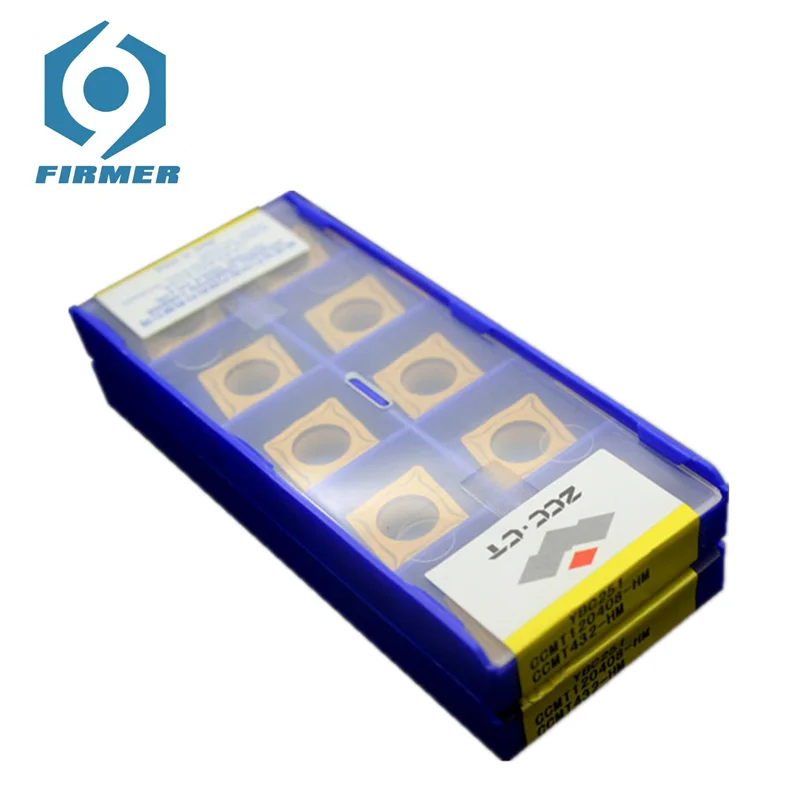 

Original ZCCCT Lathe Inserts CCMT120404 CCMT120408-HM YBC251 Processing Steel Carbide Insert Lathe Blade Internal Turning Tool