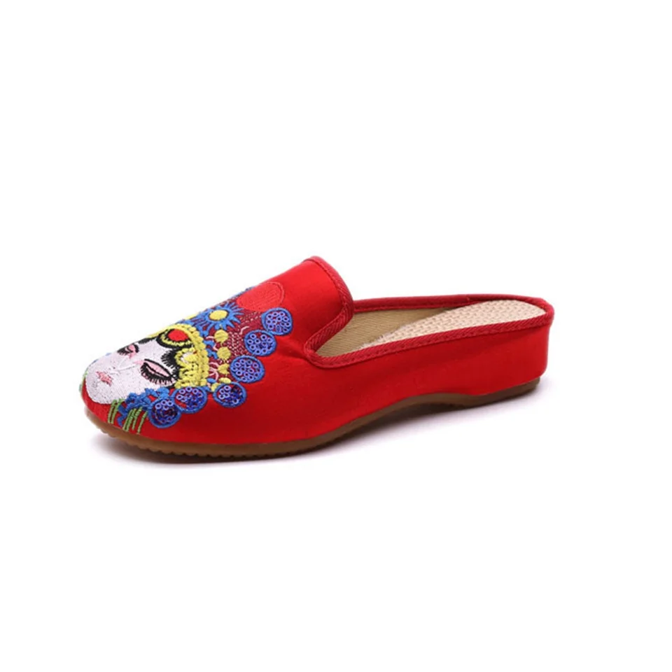 

Summer Women Slippers Fashion Chinese Style Embroidered Sandals Wedges Comfortable Shoes Women Slippers