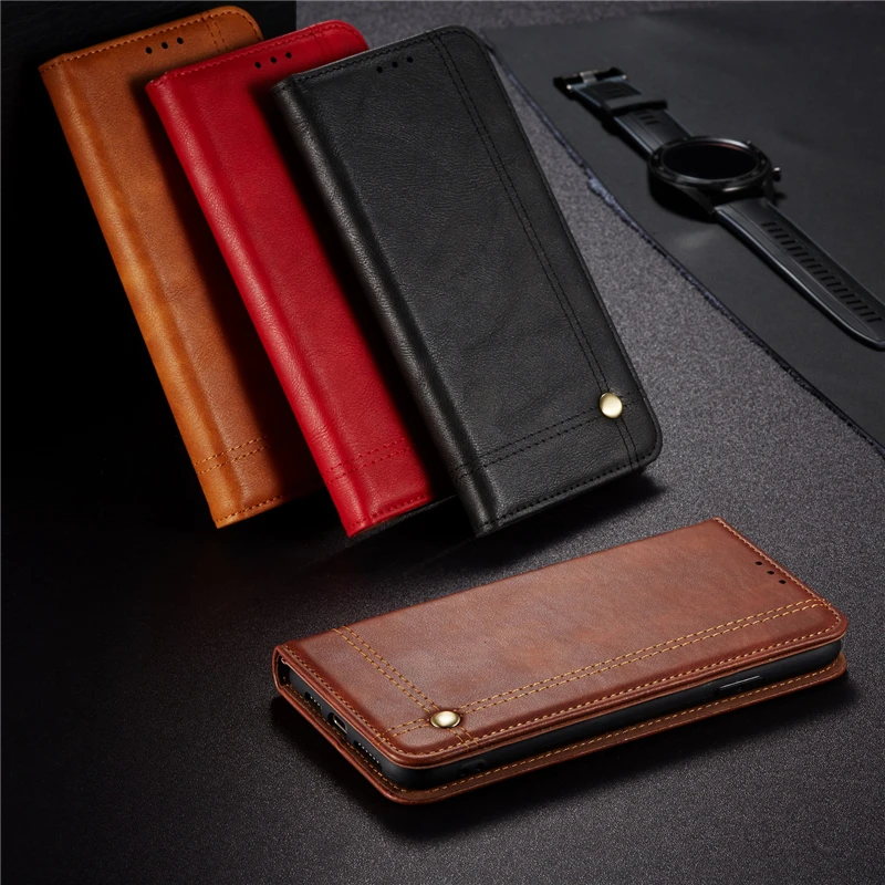 

Luxury Business Clamshell Wallet Leather Case For Huawei Honor 30 20 9X 8X Pro Lite with Card Slot Invisible Bracket Shockproof