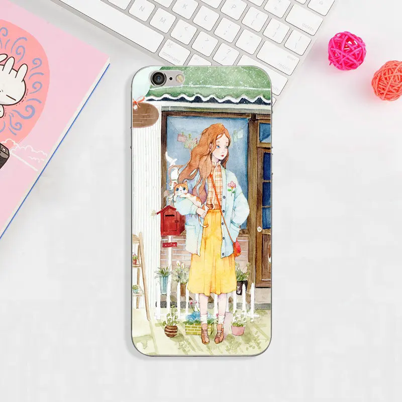Для iphone 4 4S 5 5S 5C SE 6 6s 7 8 Plus X XR XS 11 Pro Max чехол из мягкого ТПУ для телефона s ручная