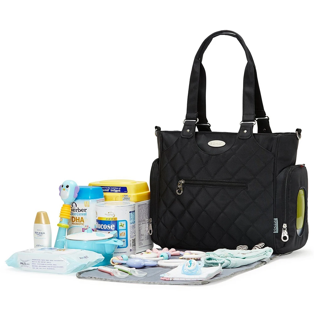 

9Pcs/set Baby Diaper Bag Backpack Large Capacity Mommy Maternity Bag Fashion Baby Nappy Bag Waterproof Newborn Care Backpacks