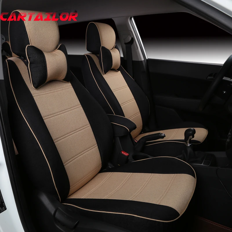 Льняные чехлы для сидений CARTAILOR Volkswagen VW UP автомобильные подушки Набор чехлов