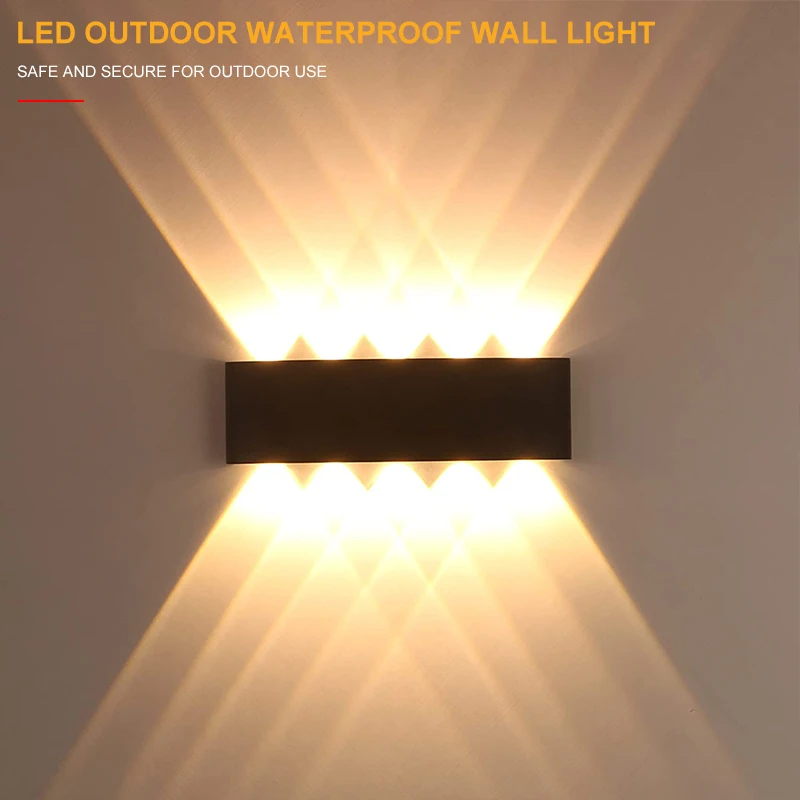 

IP65 Waterproof LED Wall Lamps Outdoor Garden Lighting Aluminum Indoor Bedroom Living Room Fashion Stairs Corridor Wall Lights