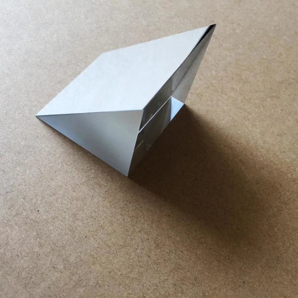 Оптическое стекло K9 на заказ 50 мм полное отражение Isosceles прямоугольная