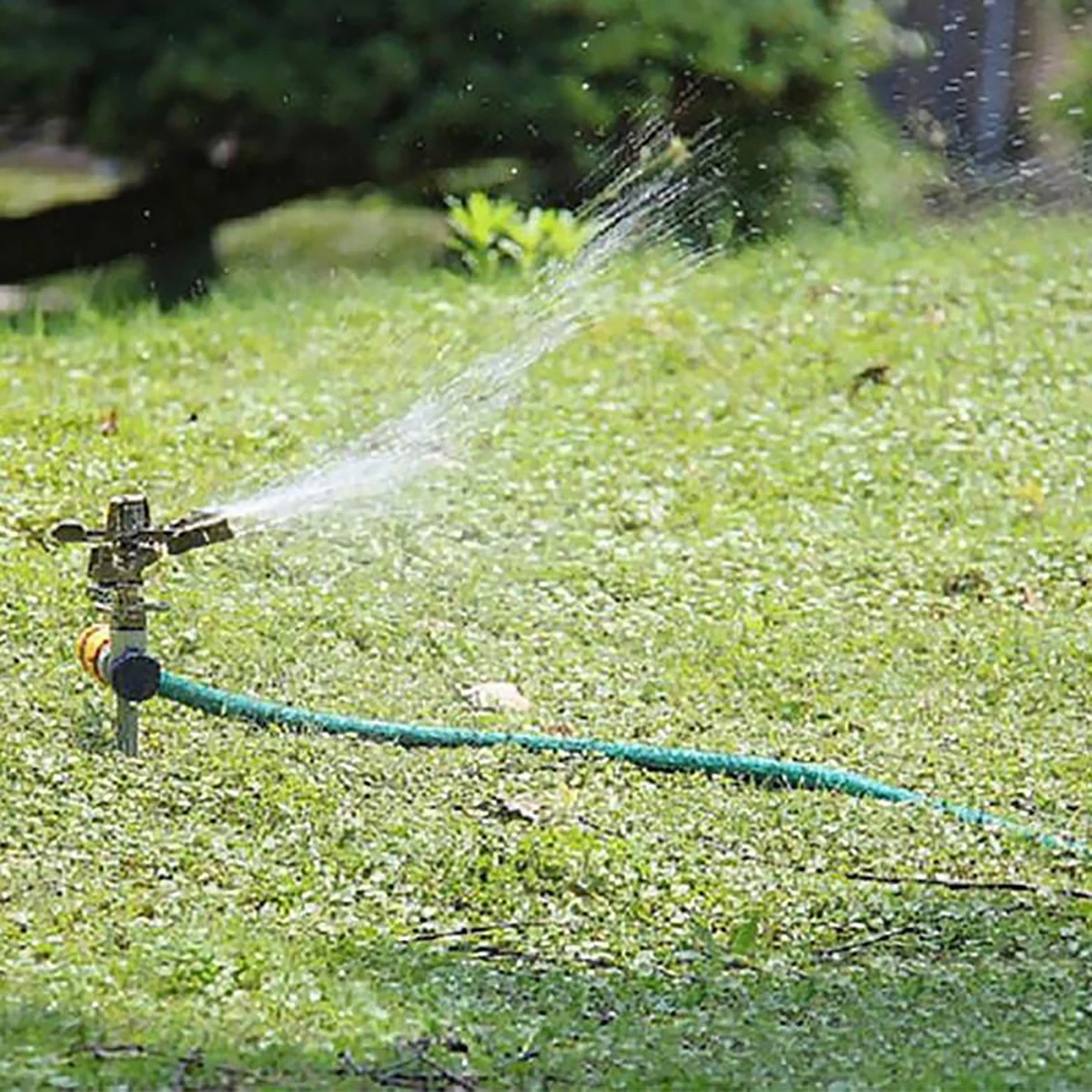 

Adjustable Zinc Alloy Lawn Garden Sprinkler 360 Water Spray Hose Irrigation System Tools Yard Sprayer Water Saving Gardening