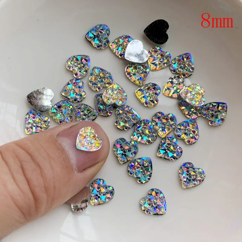 Драгоценные камни из смолы в форме сердца кабошон сделай сам различные размеры