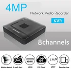 Видеорегистратор NVR, 8 каналов, 4 МП, H.265, ONVIF, датчик движения для IP-камеры Full HD, система видеонаблюдения, сигнализация (вилка стандарта ЕС)