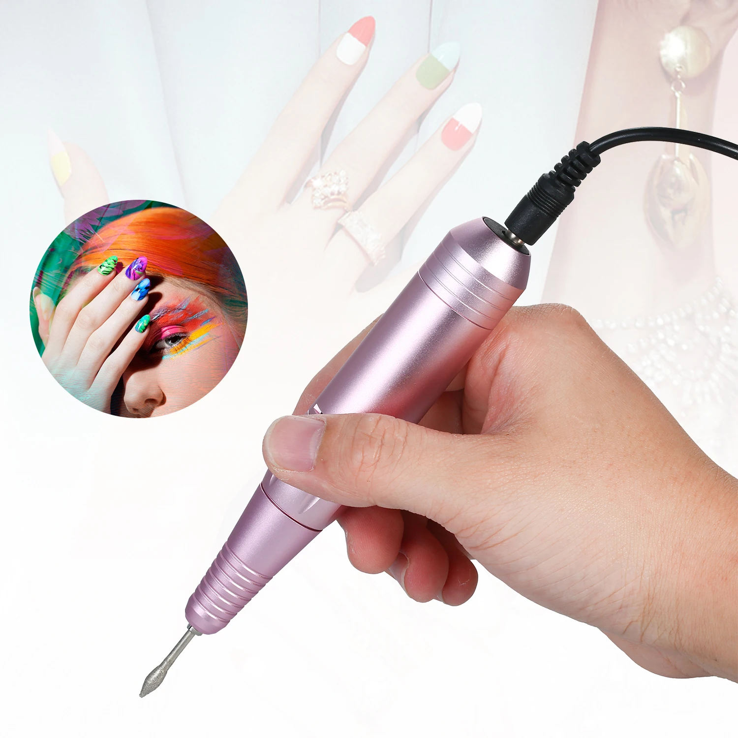 20000 ОБ/мин Мини Набор насадок для аппаратного маникюра пилочка ногтей маникюр