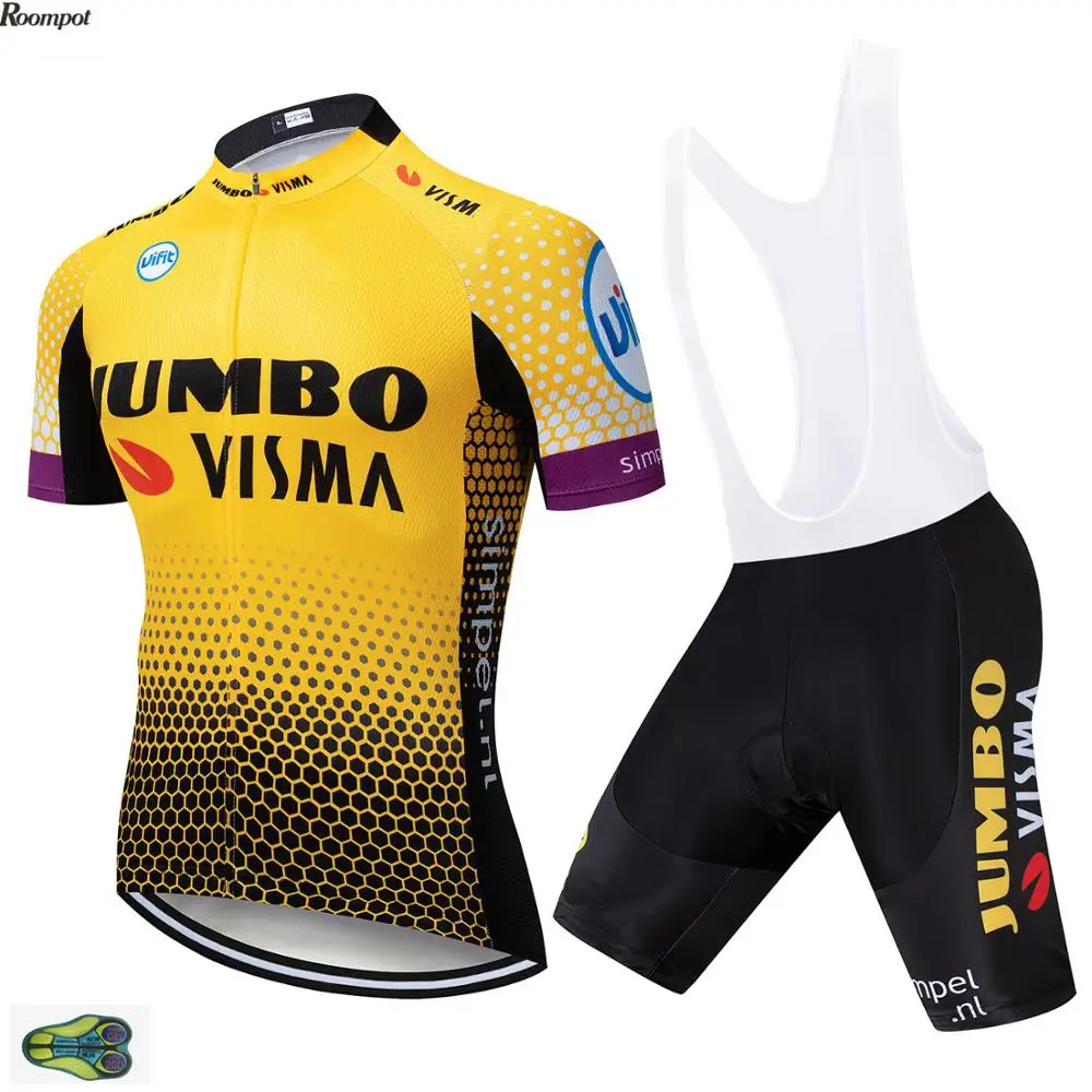 Профессиональная велосипедная команда Jumbo VISMA с коротким рукавом Велоспорт