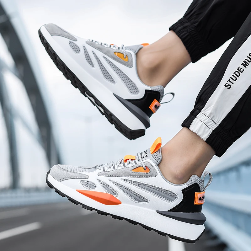 Скоростная вязка оригинальные роскошные кроссовки мужские белые спортивные