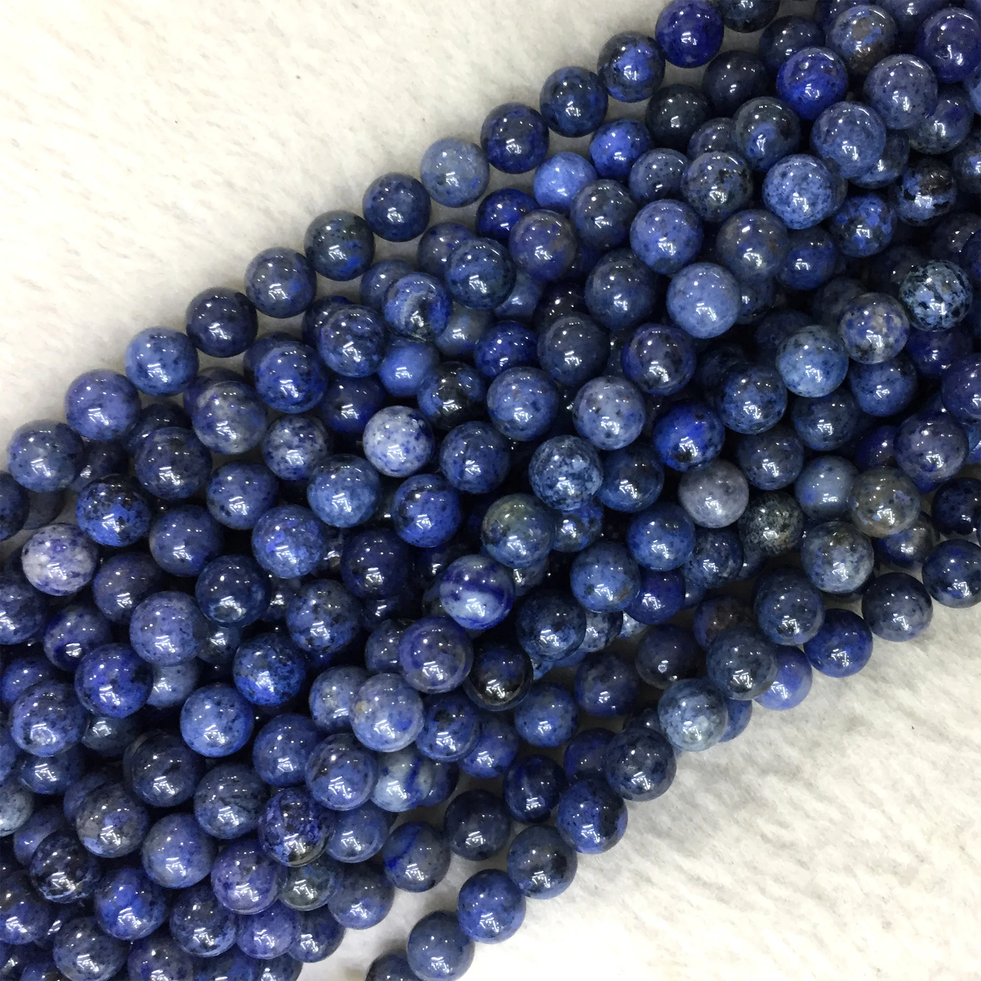 Veemake Blue Dumortierite DIY ожерелье браслет серьги натуральный кристалл драгоценный