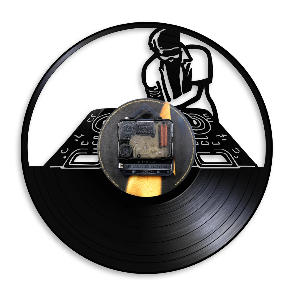 Настенные часы для диджея в стиле хип хоп винтажные виниловые ночных клубов