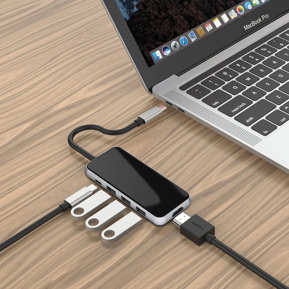 USB-концентратор 8 в 1 с USB 3 и кардридером для SD/TF-карт | Компьютеры офис