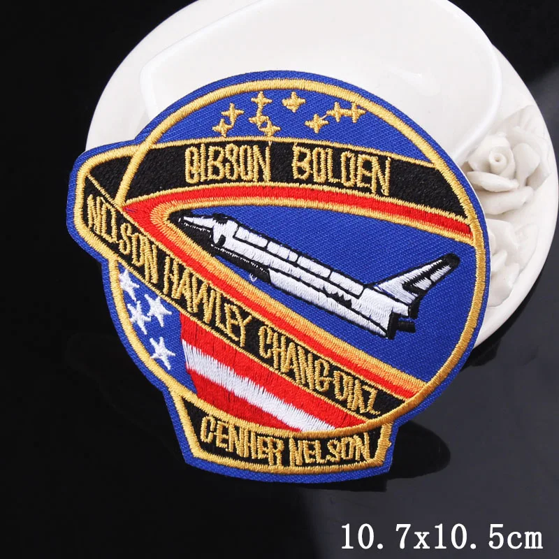 Нашивки с узором в космос ракета Восход заката гора вышитая походная нашивка