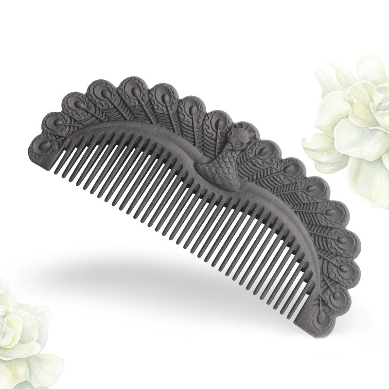 

Natural Sandalwood Wood Comb Anti-Static Exquisite Double Sided Carved Wooden Hair Comb Birthday Gift for Wife Mother MA