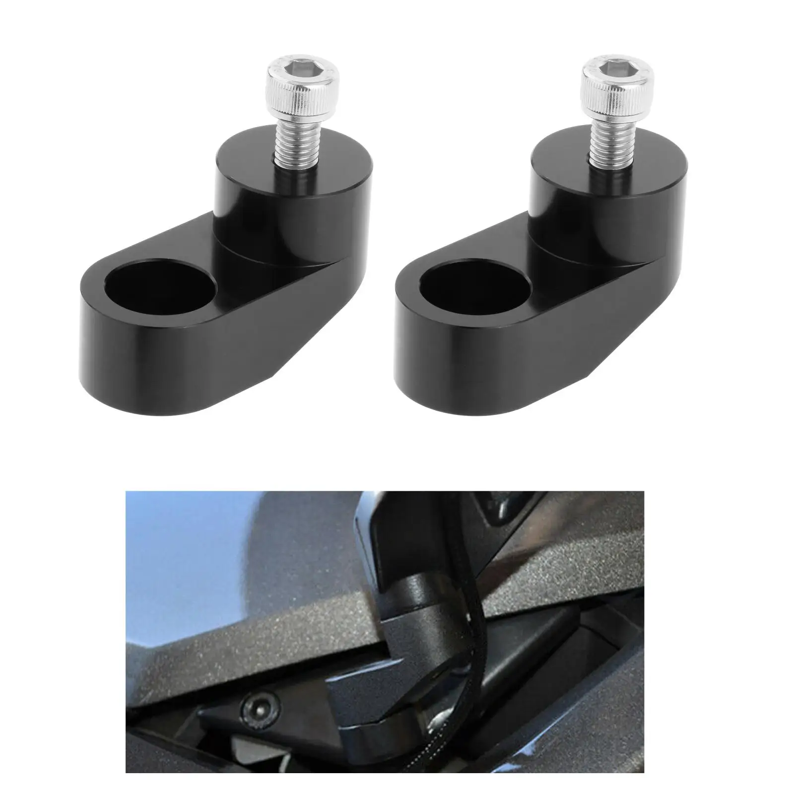 

2Pcs Bike Mirror Mount Risers Kit Fits for Polaris Slingshot 2015-2020
