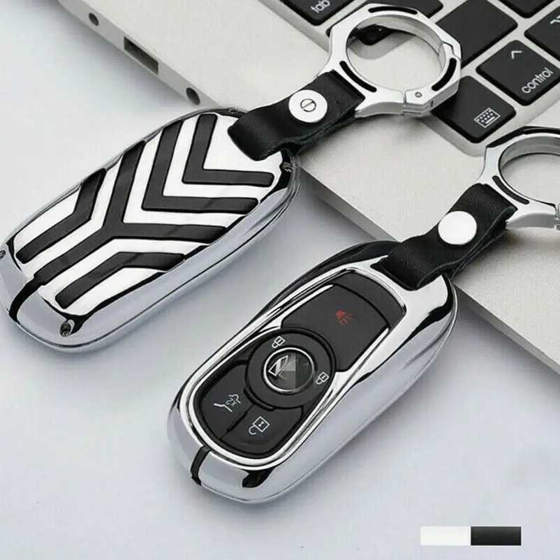 

1Pcs New Cow Leather Zinc alloy Key Case Shell Cover For Buick GL8 Remote Control Buckle