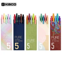 kaco sign pen gel pen 0 5mm refill smooth ink writing durable signing pen 5 colors vintage color macarons pens gift set