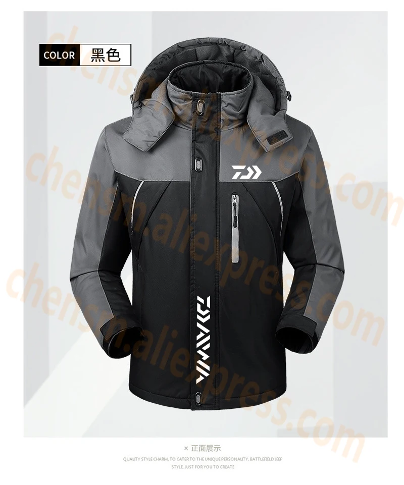 Новая рыболовная куртка DAIWA теплая флисовая Мужская одежда для зимнего и
