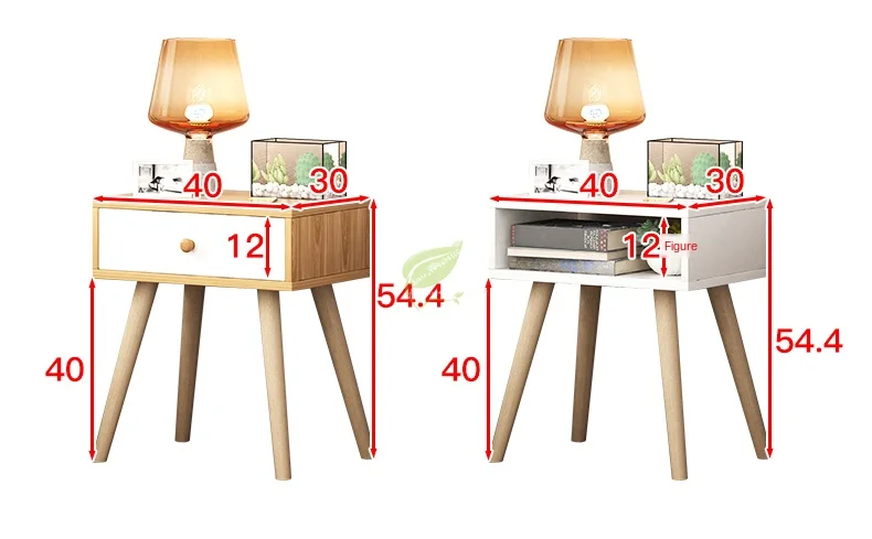 Ножки из массива дерева в скандинавском стиле прикроватный столик для спальни