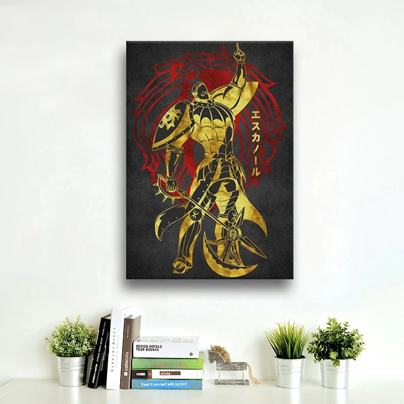

Seven Deadly Sins Escanor Poster Home Decor Modular Canvas Wall Art Painting Anime Role Prints Pictures For Kid Children Room